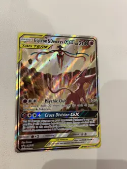 Pokemon TCG SM240 Espeon & Deoxys GX Full Art Sun & Moon Black Star Promo - Image 3