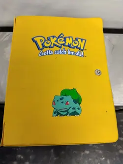 Vintage Bulbasaur Pokemon Binder WOTC Card Lot Used Missing Snap Button - Image 1