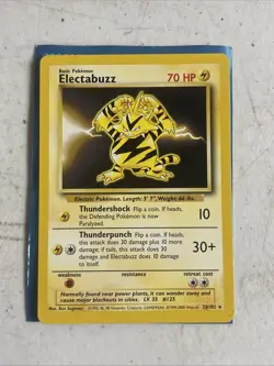 4TH PRINT Pokemon Card Electabuzz 20/102 4th Print 1999-2000 Base Set Rare WOTC - Image 1