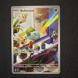 Pokemon Bulbasaur Holo Card Stellar Crown 143/142 Full art halo RAW - Image 1