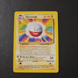 MP Pokemon Card - Electrode 21/102 Rare Base Set 4th Print UK 1999-2000 - Image 1