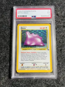 Pokemon Ditto 3/62 Fossil Holo PSA 5 - Image 1