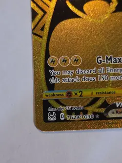 Pokemon Pikachu TCG Lost Origin VMAX Gold Holo Card TG29/TG30 2022 Secret Rare - Image 2