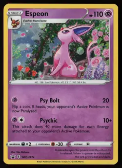 Espeon SWSH174 SWSH: Sword & Shield Promo Cards Pokemon TCG MP - LP - Image 1