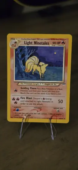 Pokemon TCG Light Ninetales Neo Destiny 50/105 Regular LP. - Image 1