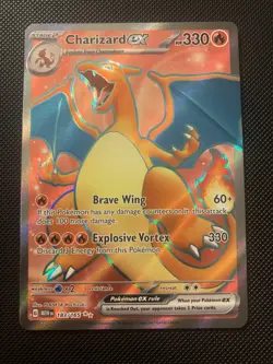 Pokemon TCG Charizard EX Scarlet & Violet 151 Holo Ultra Rare Card 183/165 - Image 1