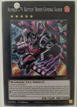 YuGiOh Number C79: Battlin' Boxer General Kaiser Super Rare 1st Ed LD10-EN035 - Image 1