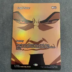 MTG Cruel Tutor (Borderless Foil) #0024 - NM - Avatar Airbender. - Image 2