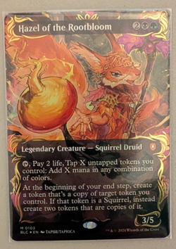 Hazel of the Rootbloom (Borderless) (Raised Foil) Commander: Bloomburrow Foil - Image 1