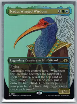 Nadu, Winged Wisdom (Borderless) FOIL - Modern Horizons 3 - MTG - Near Mint - Image 1