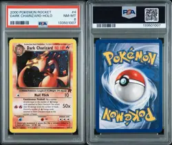 Pokemon Dark Charizard Holo 2000 Team Rocket #4 PSA 8 NM-MT - Image 3