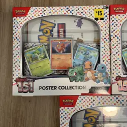 Pokemon TCG Scarlet & Violet 151 Poster Collection Box Lot Of 3 Brand New Sealed - Image 3