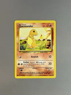 CHARMANDER 46/102 1999 POKEMON TCG BASE SET WOTC WIZARDS OF THE COAST - Image 1