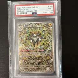 2024 POKEMON SVP EN-SV BLACK STAR PROMO #159 MAGNETON PSA 9 - Image 1