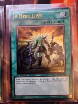 Yugioh A Hero Lives GENF-EN098 Ultimate Rare 1st Ed MP - Image 1