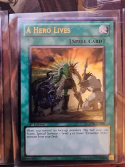 Yugioh A Hero Lives GENF-EN098 Ultimate Rare 1st Ed MP - Image 2
