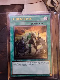 Yugioh A Hero Lives GENF-EN098 Ultimate Rare 1st Ed MP - Image 3