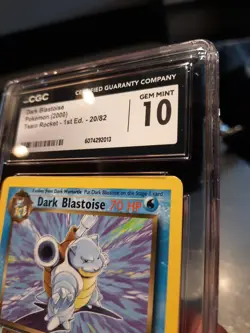 Dark Blastoise 1st Edition Cgc 10 Gem Mint Team Rocket 20/82 Pokemon 2000 Card - Image 2