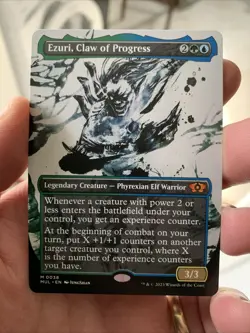 1x BORDERLESS EZURI, CLAW OF PROGRESS - Commander MTG Magic the Gathering - Image 1