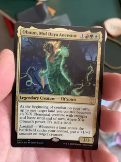 MTG Obuun, Mul Daya Ancestor (2) Zendikar Rising Commander NM FOIL - Image 1