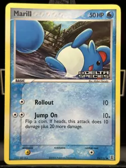 Marill - 76/113 - Stamped Holo - EX Delta Species 2005 Pokemon Card - LP/HOLO - Image 3