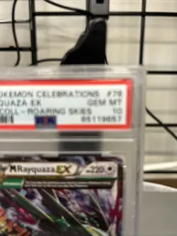 2021 POKEMON CELEBRATIONS CLASSIC COLLECTION #76 M RAYQUAZA EX PSA 10 - Image 2