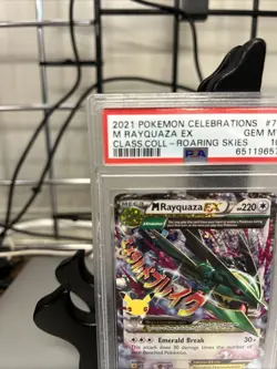 2021 POKEMON CELEBRATIONS CLASSIC COLLECTION #76 M RAYQUAZA EX PSA 10 - Image 3