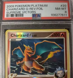 Charizard G 20/147 Supreme Victors Reverse Holo Pokemon TCG 2009 PSA 8 - Image 1