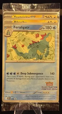 2024 Pokemon Illustration Contest SEALED! Feraligatr, Pikachu & Toxtricity EX - Image 1