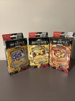 3 Pokemon Ex Battle Decks Ampharos Ex Victini Ex Miraidon Ex New In Box - Image 1