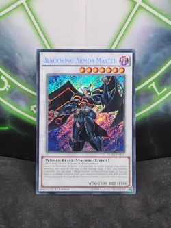 Yugioh Blackwing Armor Master LC5D-EN132 Secret Rare 1st Edition NM Euro - Image 1