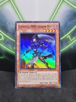 Yugioh Elemental HERO Shadow Mist SDHS-EN001 Super Rare 1st Edition NM - Image 1