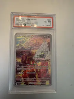 Pokemon TCG Drowzee Card Scarlet & Violet 210/198 Illustration Rare PSA 8 - Image 1
