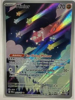 Pokemon TCG Minior Card 201/182 Paradox Rift Holo Illustration Rare NM Condition - Image 1