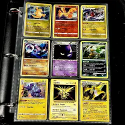 Pokemon Mixed ⚡ Vintage Lot of Cards Holos w/ Binder Pages Crobat Prime - Image 1