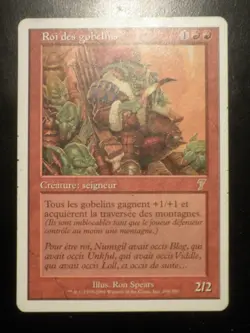 mtg magic goblin king 7 th e edition FRENCH vf fr roi des gobelins - Image 1