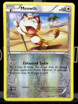 2016 Pokemon XY Generations 20th 53/83 Meowth Reverse LP - Image 3