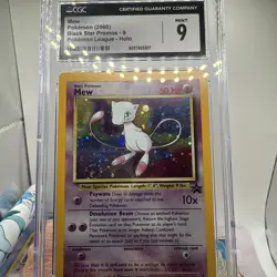 CGC 9 MINT Pokemon Mew #9 Holo Black Star Promo 2000 League Rare W/ Swirl - Image 1