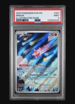 2023 Pokemon Paradox Rift PAR EN Minior Illustration Rare #201 PSA 9 - Image 1