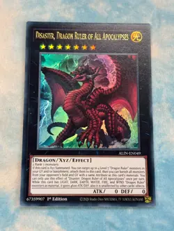 YUGIOH DISASTER, DRAGON RULER OF ALL APOCALYPSES ULTRA RARE NM ALIN-EN049 - Image 1