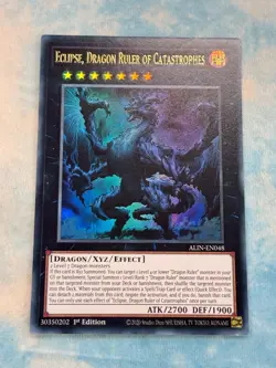 YUGIOH ECLIPSE, DRAGON RULER OF CATASTROPHES ULTRA RARE NM ALIN-EN048 - Image 1