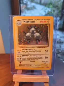 Pokemon TCG Magneton Base Set Holo Rare Card 9/102 WOTC 1999 Vintage Keiji Vgc - Image 1
