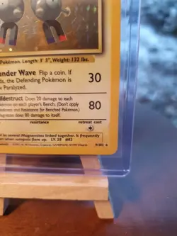 Pokemon TCG Magneton Base Set Holo Rare Card 9/102 WOTC 1999 Vintage Keiji Vgc - Image 4