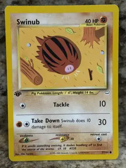 Swinub 57/64 Common Neo Revelation 1st Edition Pokemon Card - LP - Image 1