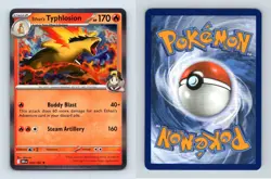 Ethan's Typhlosion #034/182 SV Destined Rivals Rare Holo Pokemon 2025 TCG Card - Image 1