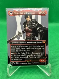 Clive, Ifrit's Dominant 385 Borderless Foil Final Fantasy FIN MTG NM - Image 1
