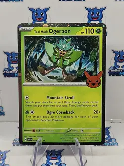 Teal Mask Ogerpon 024/167 Pokemon Halloween Trick Or Trade Cosmos Holo NM - Image 1