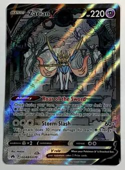 Zacian V GG48/GG70 Crown Zenith: Galarian Gallery Pokemon TCG NM - Image 1