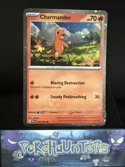 Pokemon Card Charmander 007/091 Paldean Fates Cosmos Holo Rare NM - Image 1