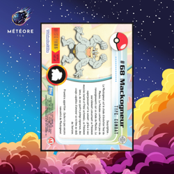 Carte Pokemon Mackogneur 68 Foil Serie 1 TOPPS Francais - Image 2